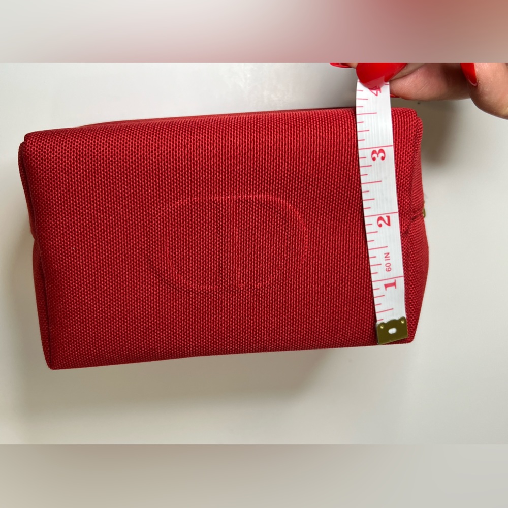 Dior Red Beauty Pouch Cosmetic Organizer Makeup - Picture 6 of 7